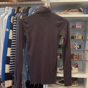 Athleta Foresthill Ascent Turtleneck Dark Brown